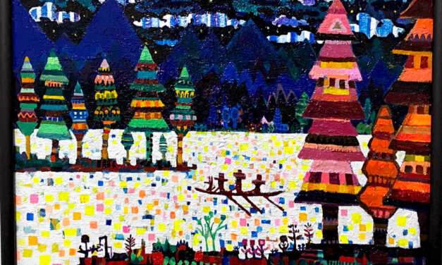 ON SALE | kyaker at night | 41 x 53 cm | oil x wood panel | 2021 | GALLERY TAGBOAT | JAPAN #contemporaryArt