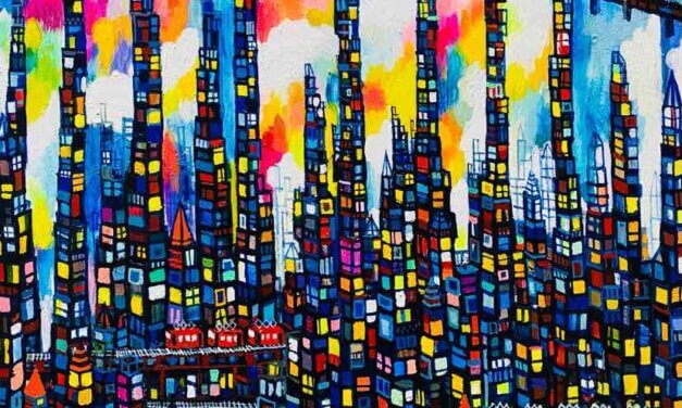 NEW | city | 65x53cm | oil x wood panel | 2021 #landscape