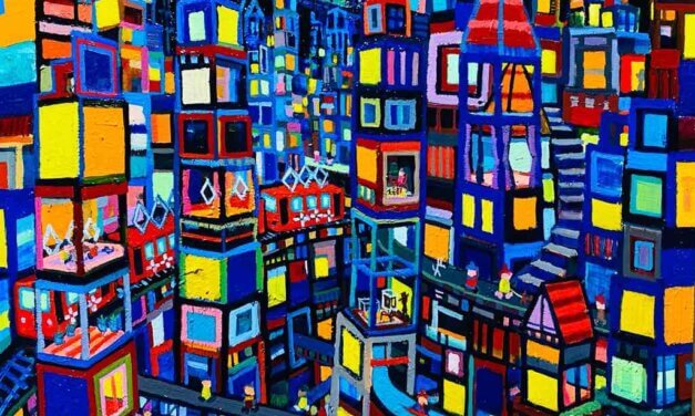 NEW | city | 38x45cm | oil x wood panel | 2021 #landscape