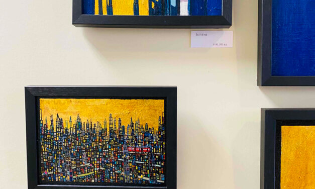 SOLD | Gold town | 15 x 22 cm | kyuryudo |  2019 | solo exhibition | Tokyo