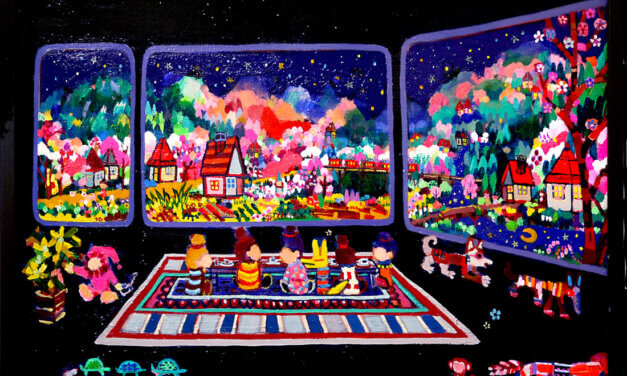 exhibit this picture | Spring room | 53x65cm | oil x wood panel | 2021 #landscape