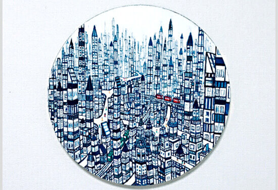 SOLD | city | 53 x 53 cm | kyuryudo | TOKYO |  2019 | JAPAN | solo exhibition | Tokyo