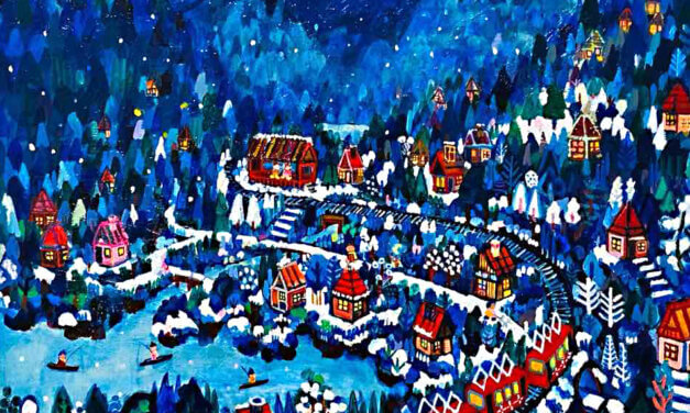 SOLD | winter city | 53 x 65 cm | kyuryudo | TOKYO |  2021 | JAPAN | solo exhibition | Tokyo