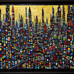 SOLD | Gold Town | 38 x 45cm | oil x wood panel | 2022 | #TAGBOAT