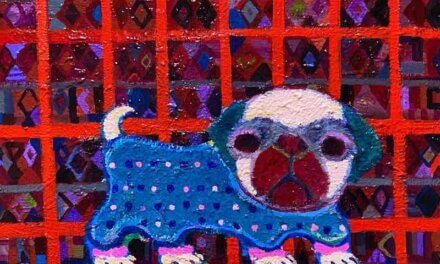 Exhibit this Picture | pug | oil x wood panel | 31x41cm | TAGBOAT ART FAIR 2022