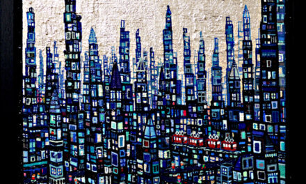 NEW | exhibit this picture | blue city | 22x27cm | oil x canvas board | 2022