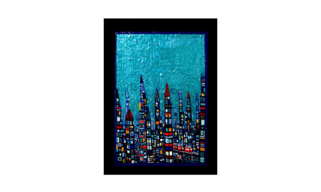 ON SALE | water town | 22x15cm | oil x canvas board | 2022 #creema