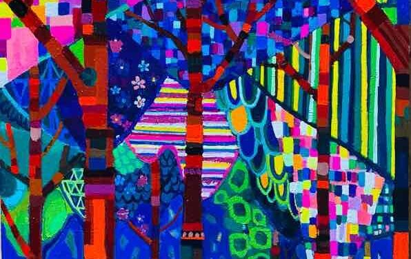 WORKS | 72x53cm | oil x wood panel | 2022 #CHERRYBLOSSOMS