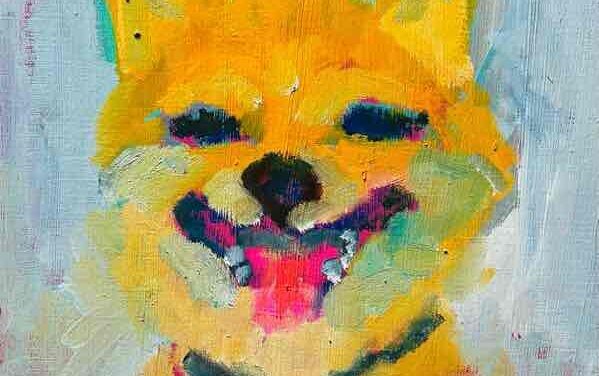 works | 30x24cm | oilcolour x paper | 2022 #dog