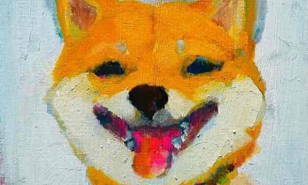 NEW | shiba | 30x24cm | oil x paper | 2022 #dog