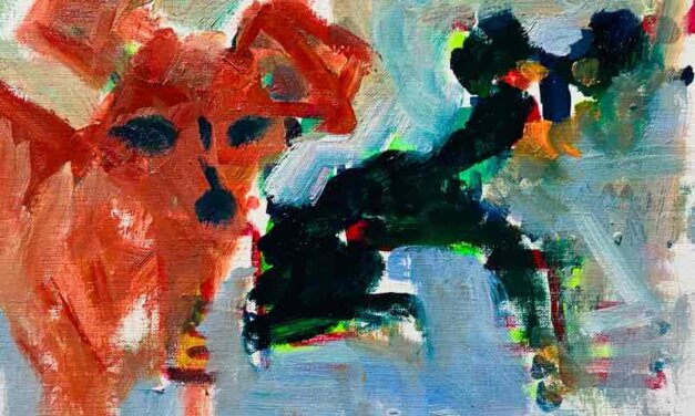 WORKS | 30x24cm | oil x paper | 2022 #pinsher