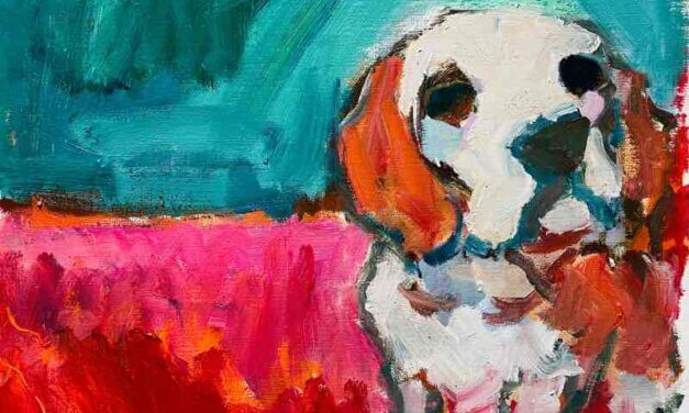WORKS | 30x24cm | oil x paper | 2022 #dog