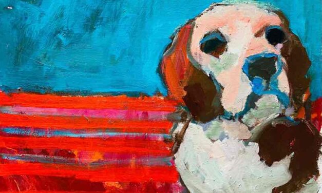 WORKS | 30x24cm | oil x paper | 2022 #dog