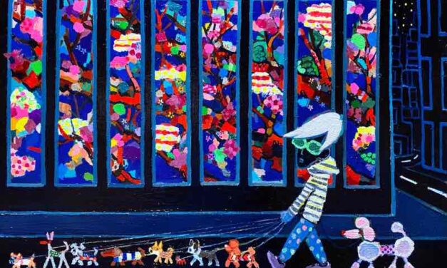 NEW | Spring night | 53x72cm | oil x wood panel | 2022 #dog