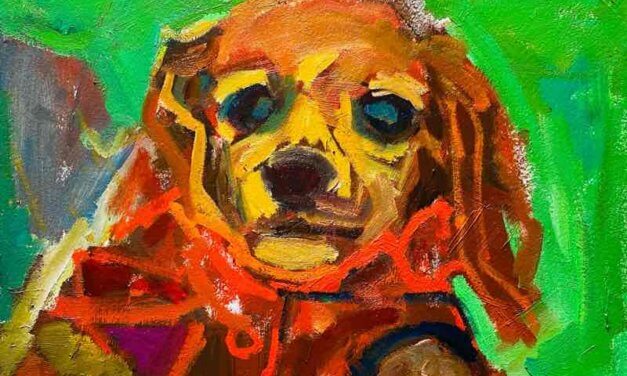 WORKS | 24x30cm | oil x paper | 2022 #dachshund