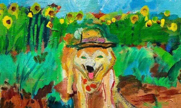 WORKS | 24x30cm | oil x paper | 2022 #dog