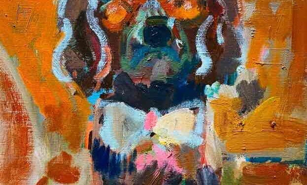 WORKS | 30x24cm | oil x paper | 2022 #dog