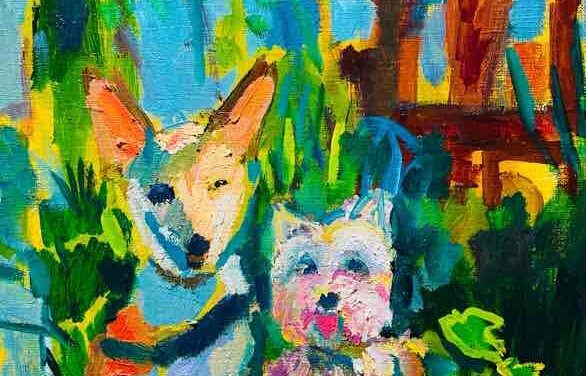 NEW | 30x24cm | oil x paper | 2022 #dog