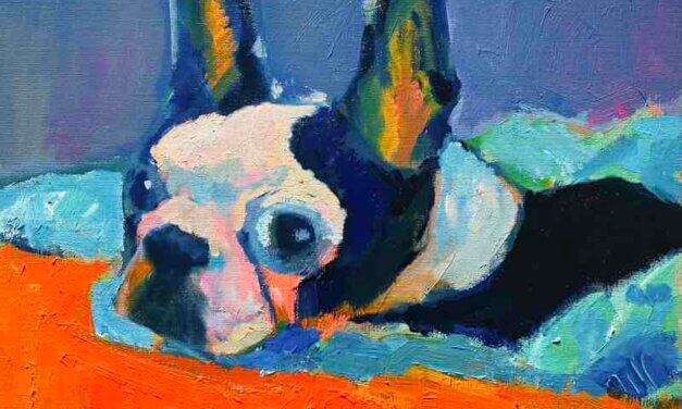 NEW | 30x24cm | oil x paper | 2022 #dog