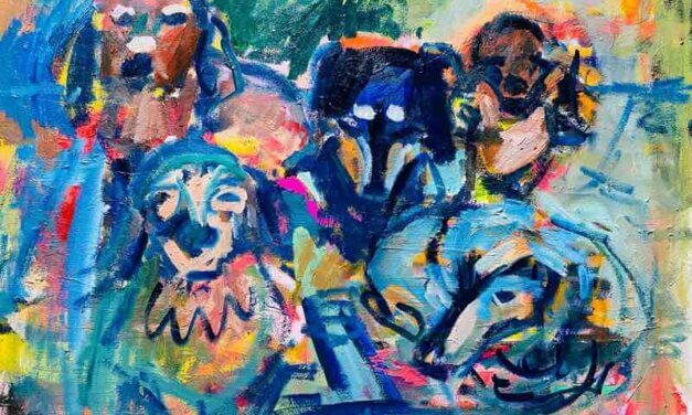 WORKS | 53x72cm | oil x paper | 2022 #dachshund