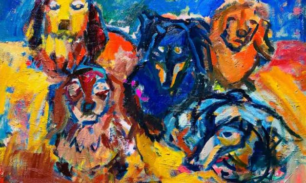 WORKS | 51x72cm | oil x paper | 2022 #dachshund