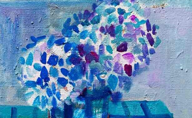 WORKS | 41x31cm | oil x wood panel | 2022 #Hydrangea