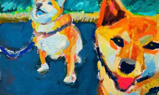 NEW | Shiba | 30x24cm | oil x PAPER | 2022 #dog
