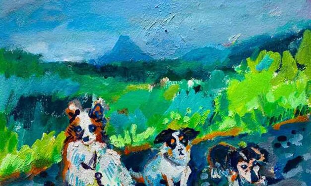 NEW | 24x30cm | oil x PAPER | 2022 #dog