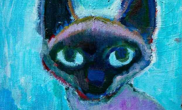 WORKS | 30x24cm | oil x paper | 2022 #cat