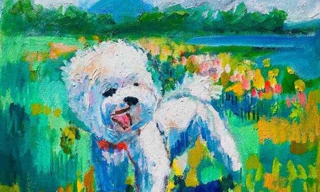 NEW | Bichon Frise | 24x30cm | oil x PAPER | 2022 #dog