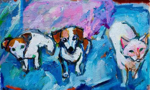 NEW | 24x30cm | oil x PAPER | 2022 #dog