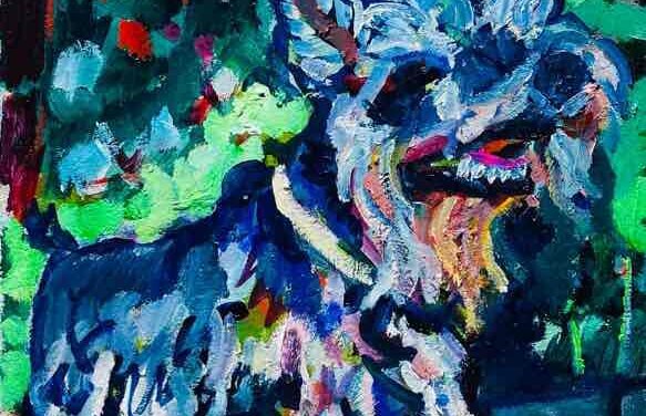 NEW | schnauzer | 24x30cm | oil x PAPER | 2022 #dog