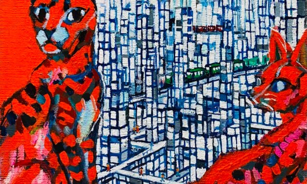 NEW | City cats | 45x38cm | oil x canvas | 2022 #katzen