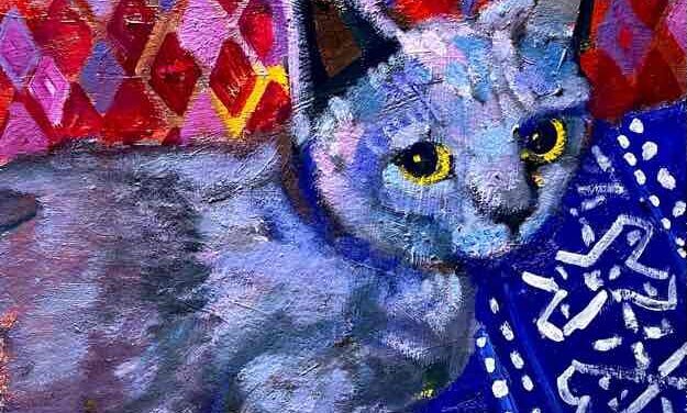 NEW | 30x24cm | oil x PAPER | 2022 #cat