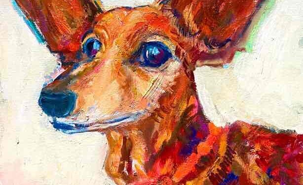 NEW | Dachshund | 24x30cm | oil x PAPER | 2022 #dog