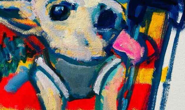 NEW | 30x24cm | oil x paper | 2022 #dog