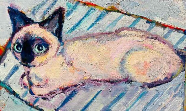 EXHIBIT THIS PICTURE | NEW | 24x30cm | oil x paper | 2022 #cat