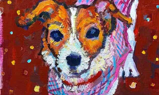 NEW | 30x24cm | oil x paper | 2022 #dog