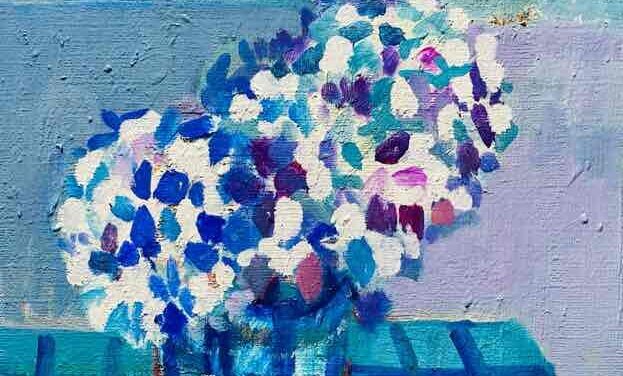 WORKS | 41x31cm | oil x canvas board | 2022 #hydrangea