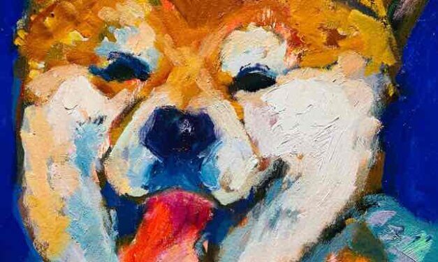 NEW | Shiba | 24x30cm | oil x paper | 2022 #dog