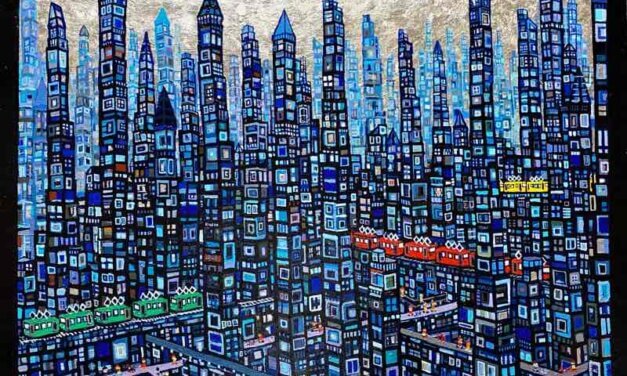 SOLD | city | 50x72cm | oil x wood panel | 2022 #tagboat