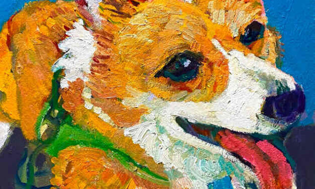 NEW | 30x24cm | oil x paper | 2022 #dog
