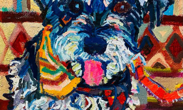 NEW | 30x24cm | oil x paper | 2022 #dog