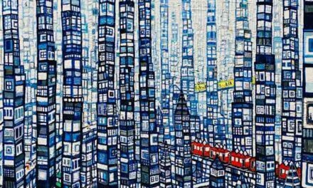 SOLD | city | 65x53cm | oil x wood panel | 2022 #tagboat