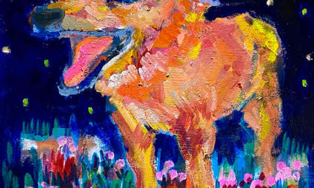 NEW | 30x24cm | oil x paper | 2022 #dog