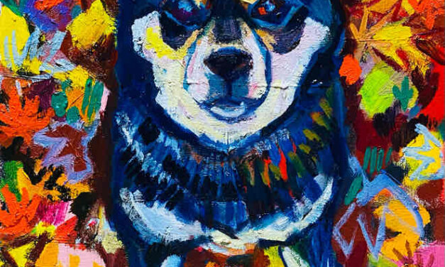 SOLD | Shiba | 24x30cm | oil x paper | 2022 #dog