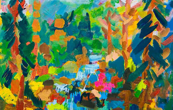 WORKS | 72x51cm | oil x paper | 2022 #landscape