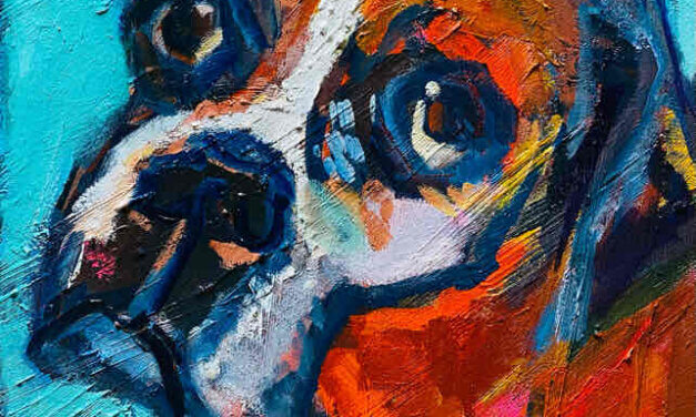 NEW | 24x30cm | oil x paper | 2022 #dog