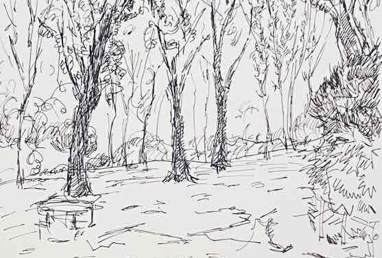 NEW | 29x22cm | drawing x paper | 2022 #landscape