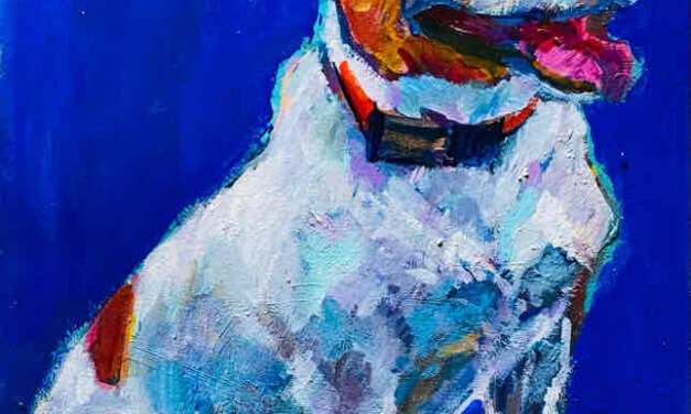 SOLD | 30x24cm | oil x paper | 2022 #dog